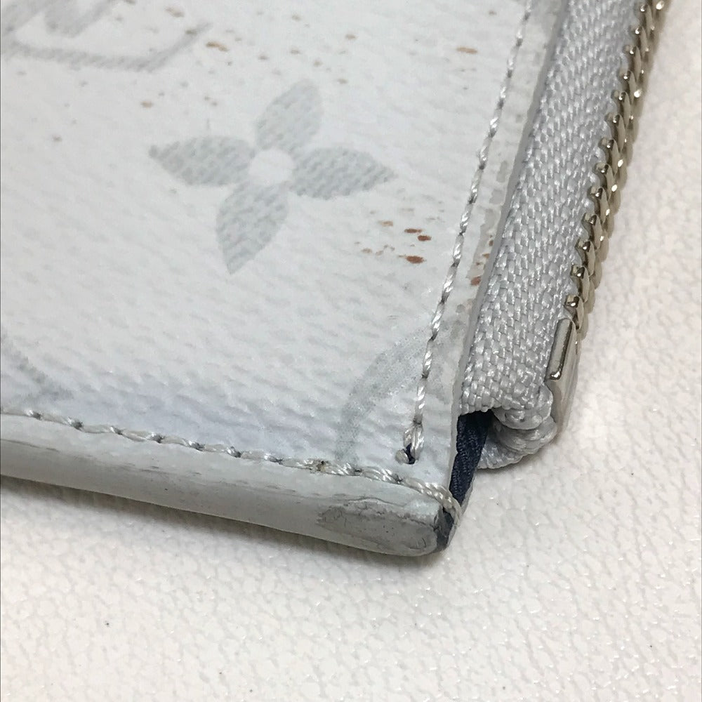 LOUIS VUITTON M61745 Monogram White Jour PM L-Zip Second Bag/Clutch Bag in Monogram Canvas, Men's, White x Red x Blue