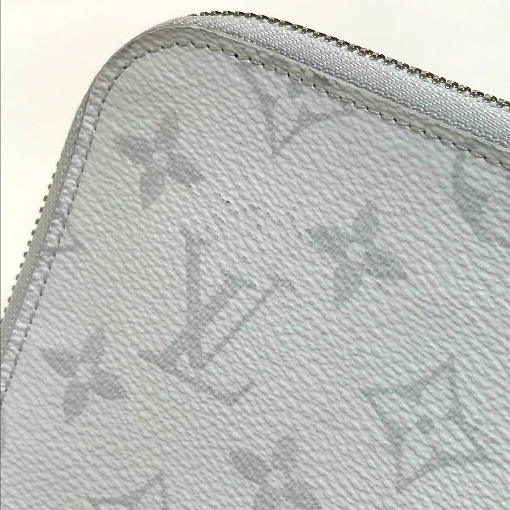 LOUIS VUITTON M61745 Monogram White Jour PM L-Zip Second Bag/Clutch Bag in Monogram Canvas, Men's, White x Red x Blue