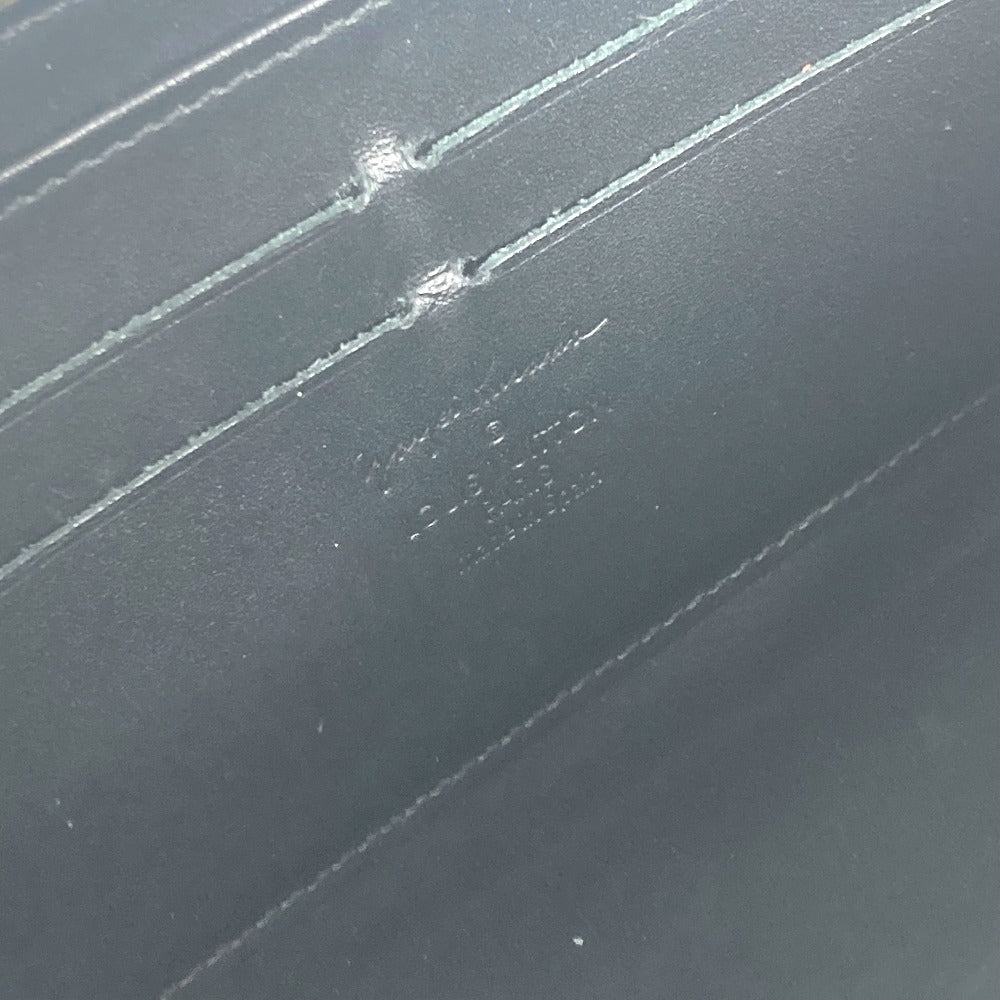 LOUIS VUITTON M91571 Yayoi Kusama Vernis Dot Infinity Zippy Wallet Long Wallet Round Zipper Long Wallet Patent Leather Women's Black Yellow