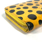 LOUIS VUITTON M91571 Yayoi Kusama Vernis Dot Infinity Zippy Wallet Long Wallet Round Zipper Long Wallet Patent Leather Women's Black Yellow