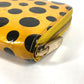 LOUIS VUITTON M91571 Yayoi Kusama Vernis Dot Infinity Zippy Wallet Long Wallet Round Zipper Long Wallet Patent Leather Women's Black Yellow