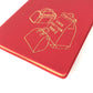 LOUIS VUITTON R99976 Novelty Notebook Stationery Notepad Leather Notebook Women's Red