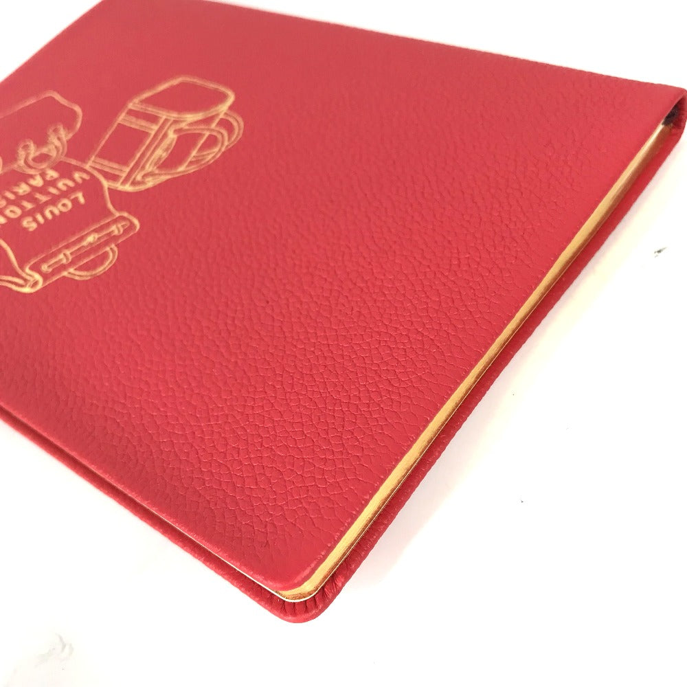 LOUIS VUITTON R99976 Novelty Notebook Stationery Notepad Leather Notebook Women's Red
