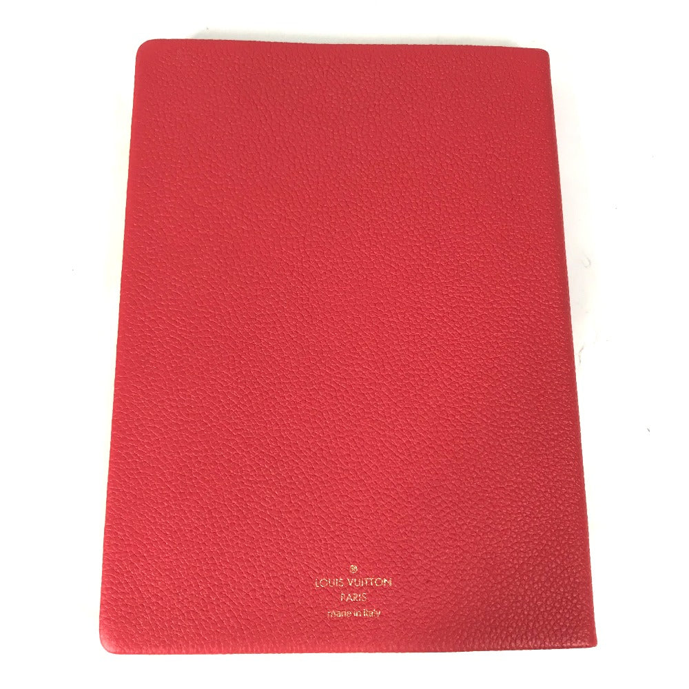 LOUIS VUITTON R99976 Novelty Notebook Stationery Notepad Leather Notebook Women's Red