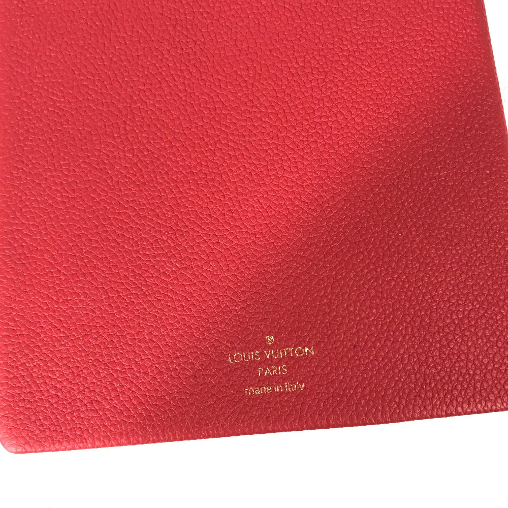 LOUIS VUITTON R99976 Novelty Notebook Stationery Notepad Leather Notebook Women's Red