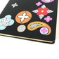 LOUIS VUITTON Epi Caix Clemence Flower Design Stationery Notebook Epi Leather Women's Black