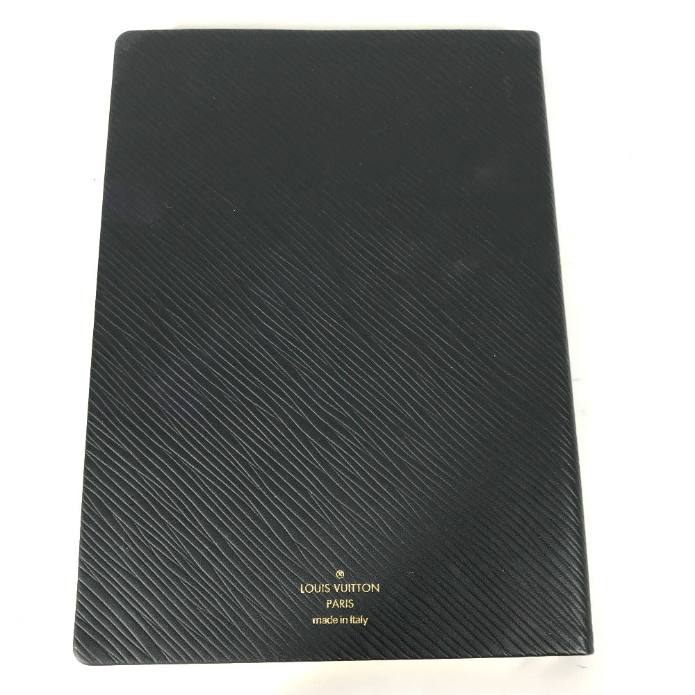 LOUIS VUITTON Epi Caix Clemence Flower Design Stationery Notebook Epi Leather Women's Black