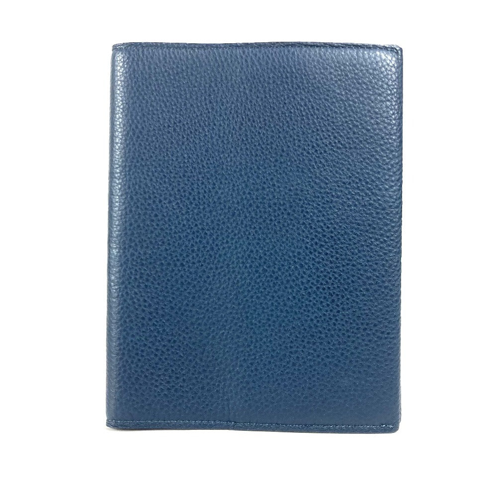 LOUIS VUITTON Bloc de notas Logo Papelería Funda para libro Funda para cuaderno Piel Unisex Azul marino