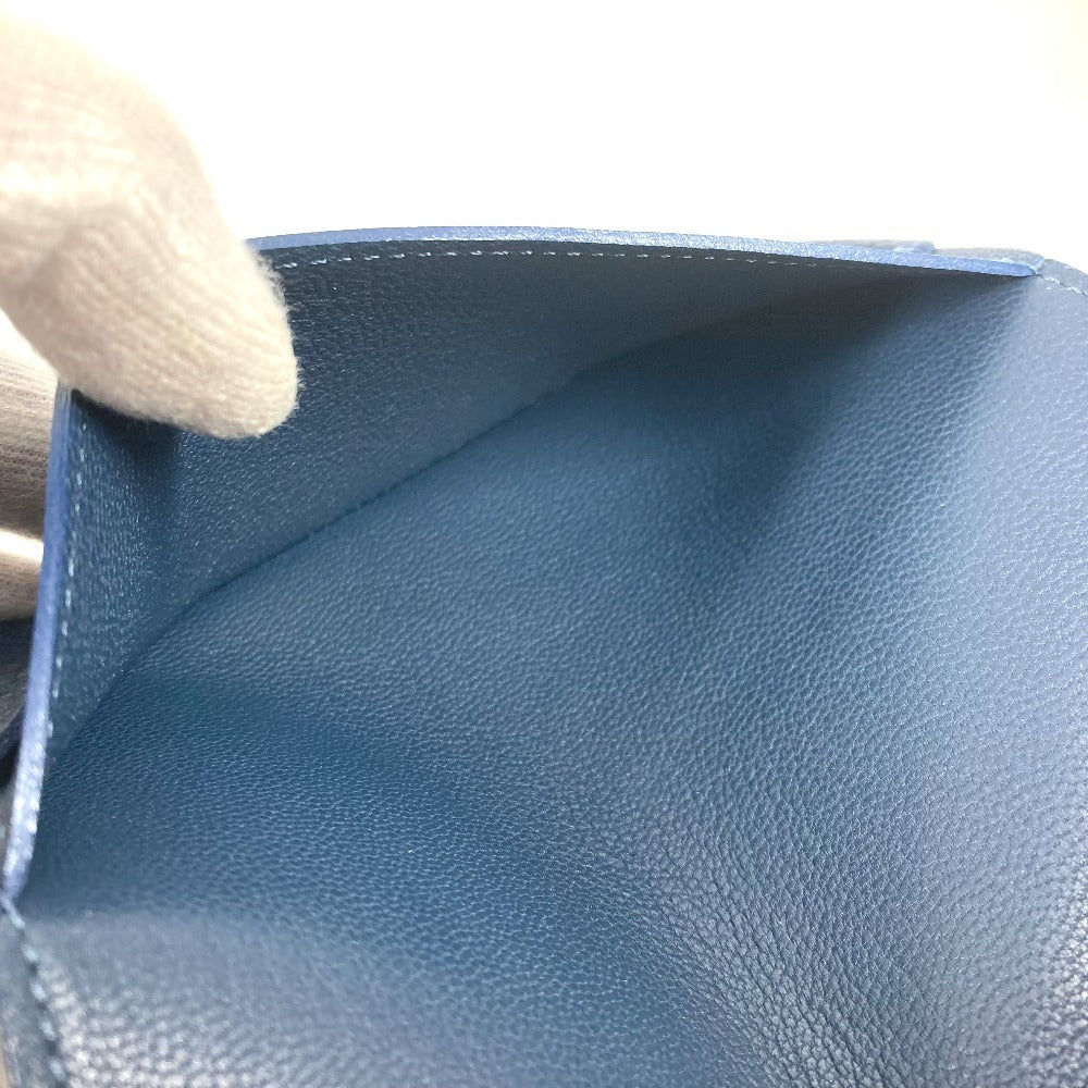 LOUIS VUITTON Bloc de notas Logo Papelería Funda para libro Funda para cuaderno Piel Unisex Azul marino