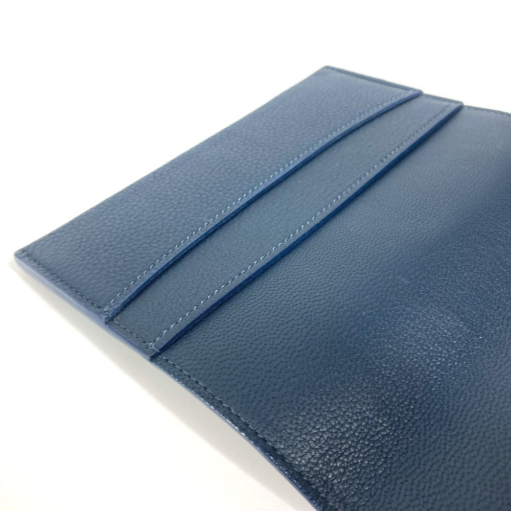 LOUIS VUITTON Bloc de notas Logo Papelería Funda para libro Funda para cuaderno Piel Unisex Azul marino