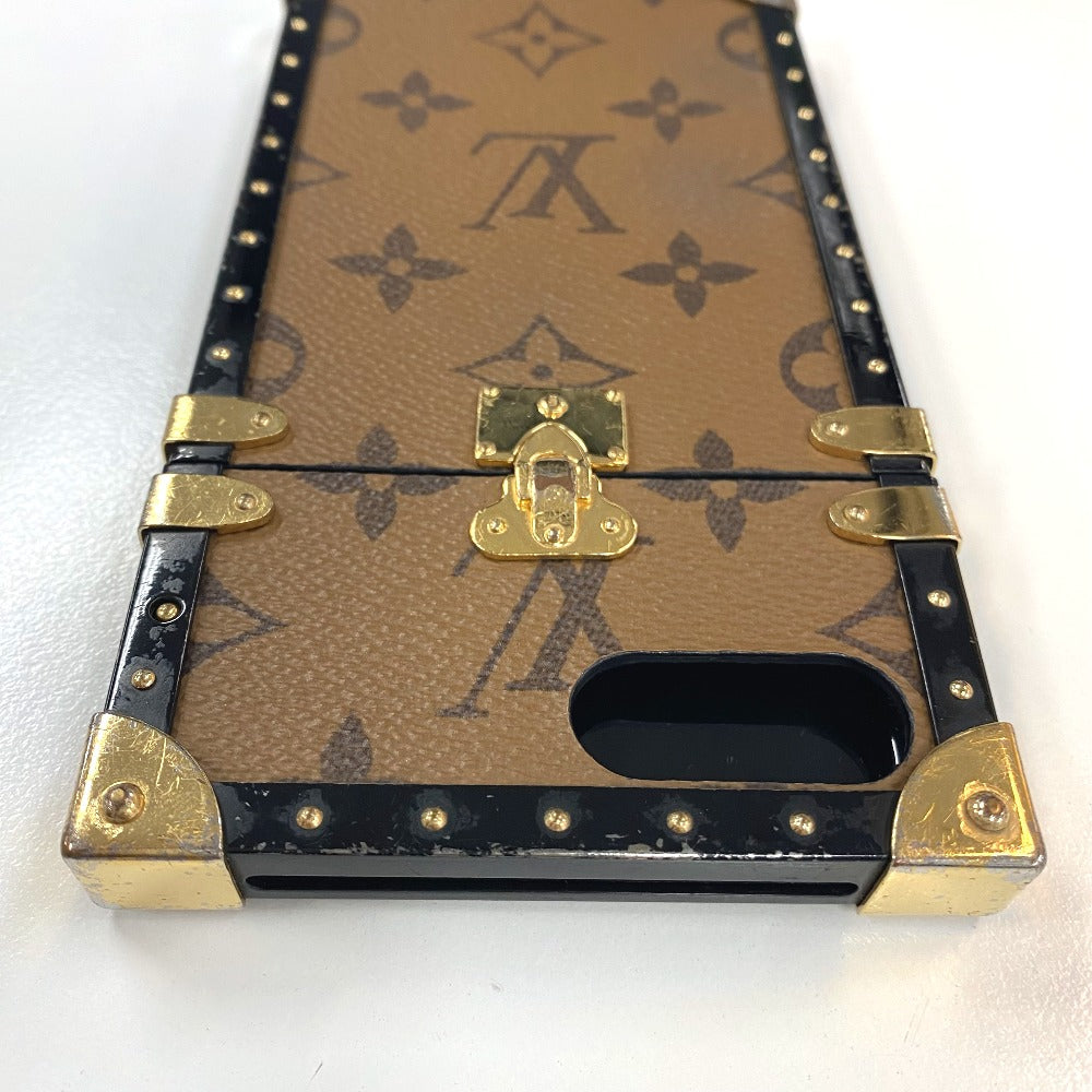 LOUIS VUITTON M64487 モノグラムリバース アイ トランク iphone7+ アイフォンケース スマートフォンケース モノグラムリバースキャンバス レディース ブラウン ブラウン