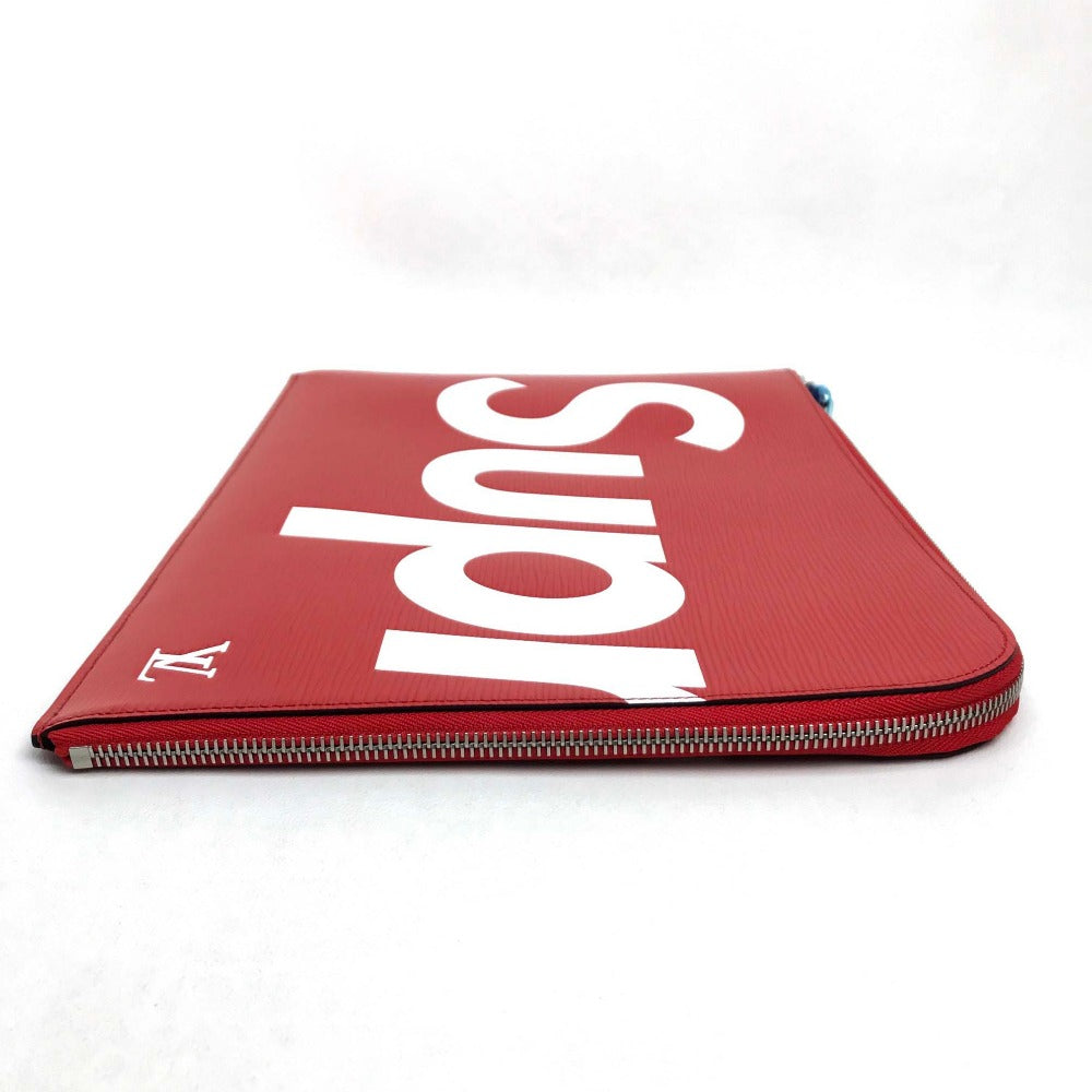 LOUIS VUITTON M67722 Louis Vuitton x Supreme Epi Pochette Jour GM PO.JOUR GM SP EPI POCHETTE Clutch Bag in Epi Leather, Unisex, Red