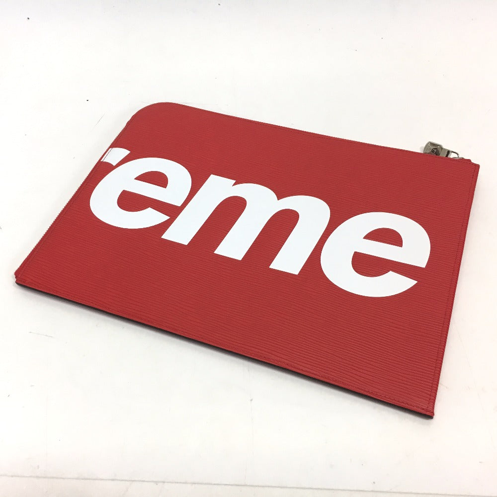 LOUIS VUITTON M67722 Louis Vuitton x Supreme Epi Leather Pochette Jour GM Bag, PO.JOUR GM SP EPI POCHETTE Clutch Bag, Epi Leather, Unisex, Red