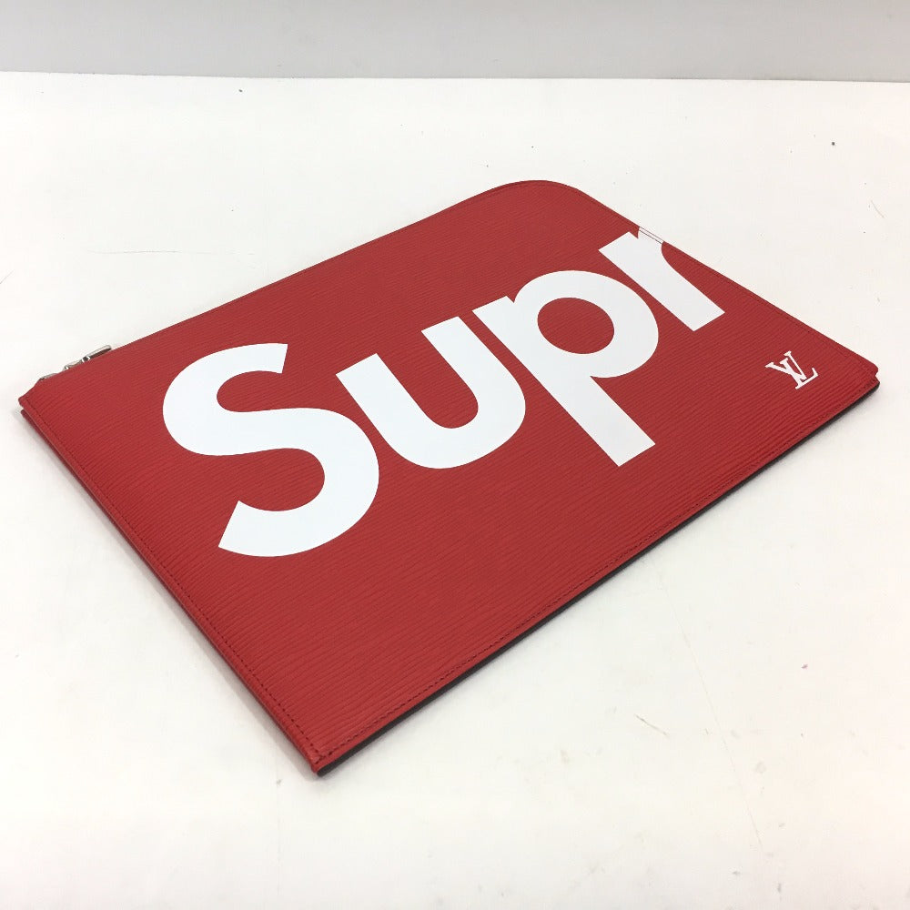 LOUIS VUITTON M67722 Louis Vuitton x Supreme Epi Pochette Jour GM PO.JOUR GM SP EPI POCHETTE Clutch Bag in Epi Leather, Unisex, Red