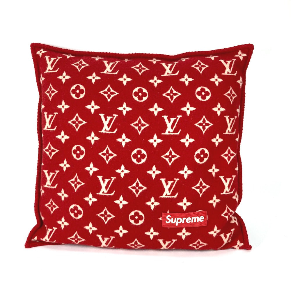 LOUIS VUITTON MP1886 シュプリーム SUPREME コラボ モノグラム ピロー 枕 インテリア クッション ウール/カシミヤ メンズ - brandshop-reference