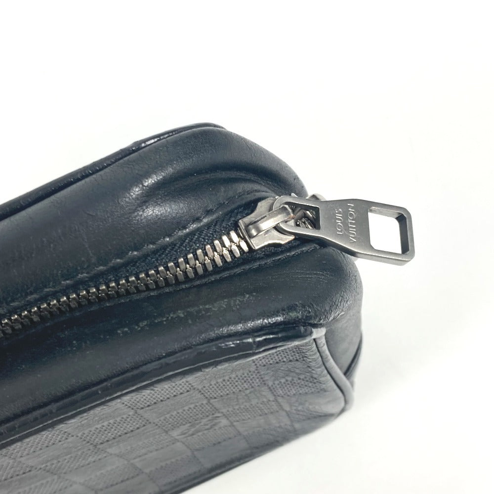 LOUIS VUITTON N23347 ダミエアンフィニ トゥルース トワレ ポーチ カバン クラッチバッグ セカンドバッグ ダミエアンフィニレザー ユニセックス オニキス ブラック - brandshop-reference