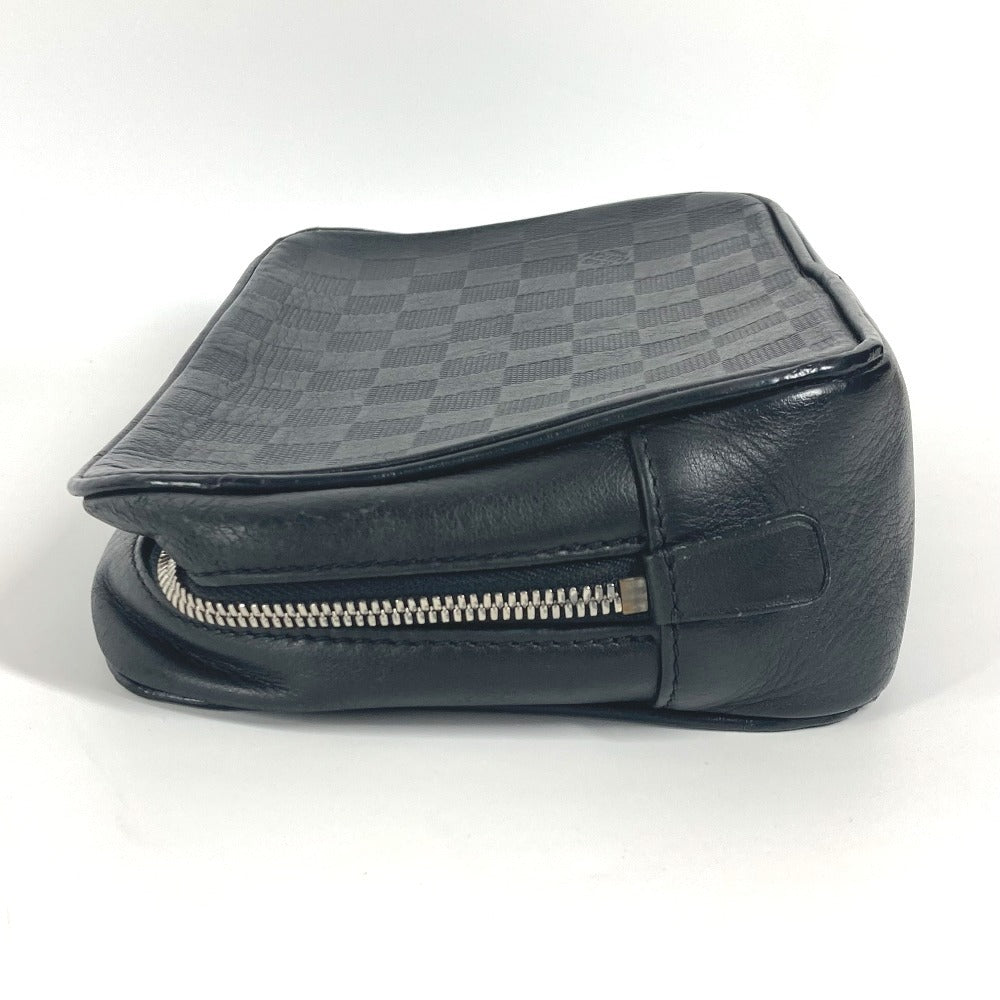 LOUIS VUITTON N23347 ダミエアンフィニ トゥルース トワレ ポーチ カバン クラッチバッグ セカンドバッグ ダミエアンフィニレザー ユニセックス オニキス ブラック - brandshop-reference