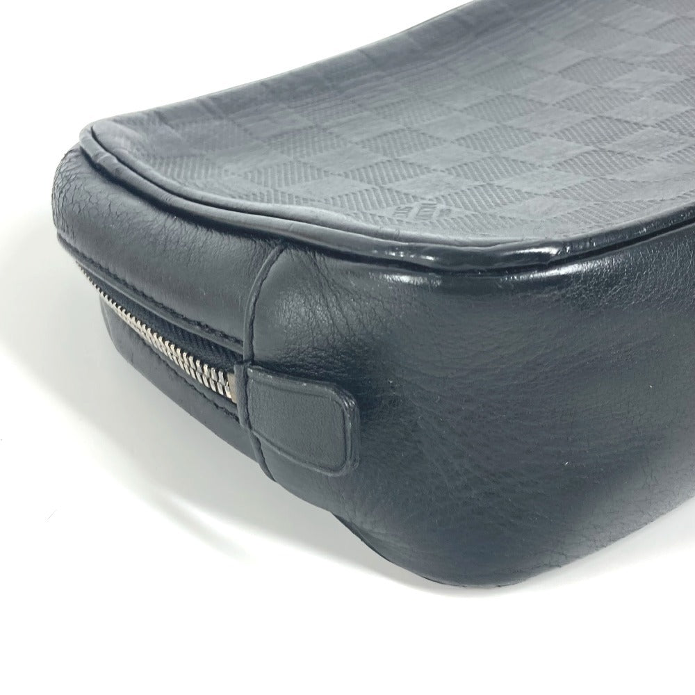 LOUIS VUITTON N23347 ダミエアンフィニ トゥルース トワレ ポーチ カバン クラッチバッグ セカンドバッグ ダミエアンフィニレザー ユニセックス オニキス ブラック - brandshop-reference