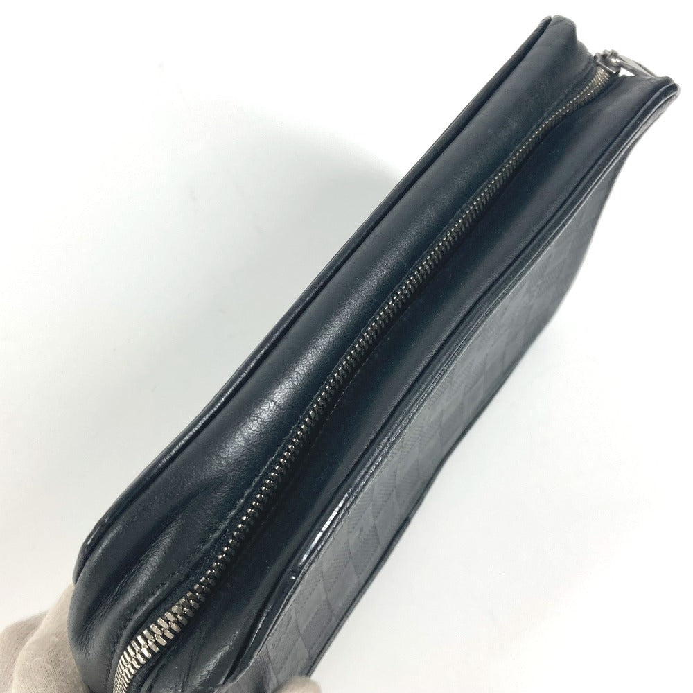 LOUIS VUITTON N23347 ダミエアンフィニ トゥルース トワレ ポーチ カバン クラッチバッグ セカンドバッグ ダミエアンフィニレザー ユニセックス オニキス ブラック - brandshop-reference