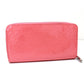 LOUIS VUITTON M61562 Monogram Vernis Zippy Wallet, Round Zipper Long Wallet, Monogram Vernis, Women's, Poppy Petal, Pink