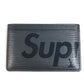 LOUIS VUITTON M67753 Epi Supreme Collaboration Supreme Porte Cartes Simple Business Card Holder Pass Case Card Case Epi Leather Men's Black