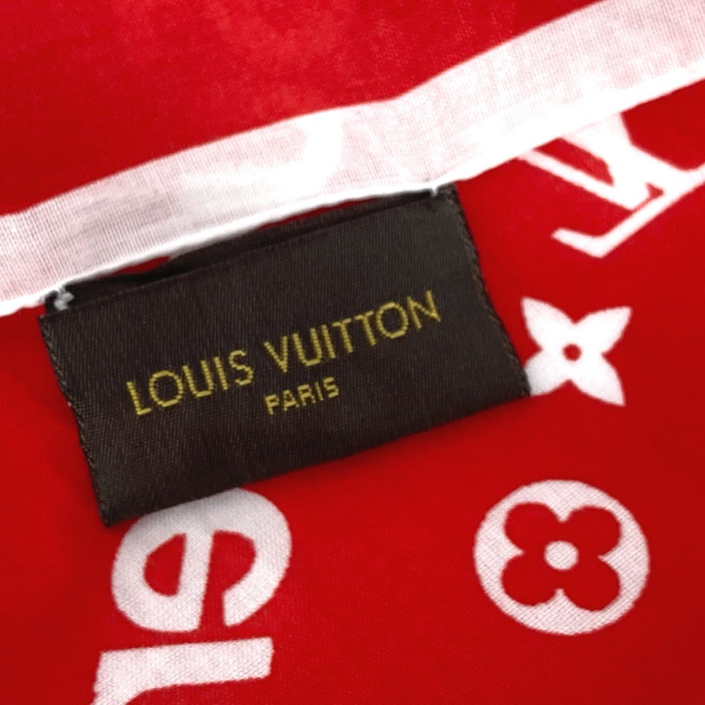 LOUIS VUITTON MP1888 シュプリーム コラボ supreme ロゴ スカーフ インテリア バンダナ コットン ユニセックス レッド - brandshop-reference