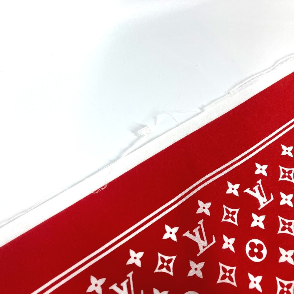LOUIS VUITTON MP1888 シュプリーム コラボ supreme ロゴ スカーフ インテリア バンダナ コットン ユニセックス レッド - brandshop-reference