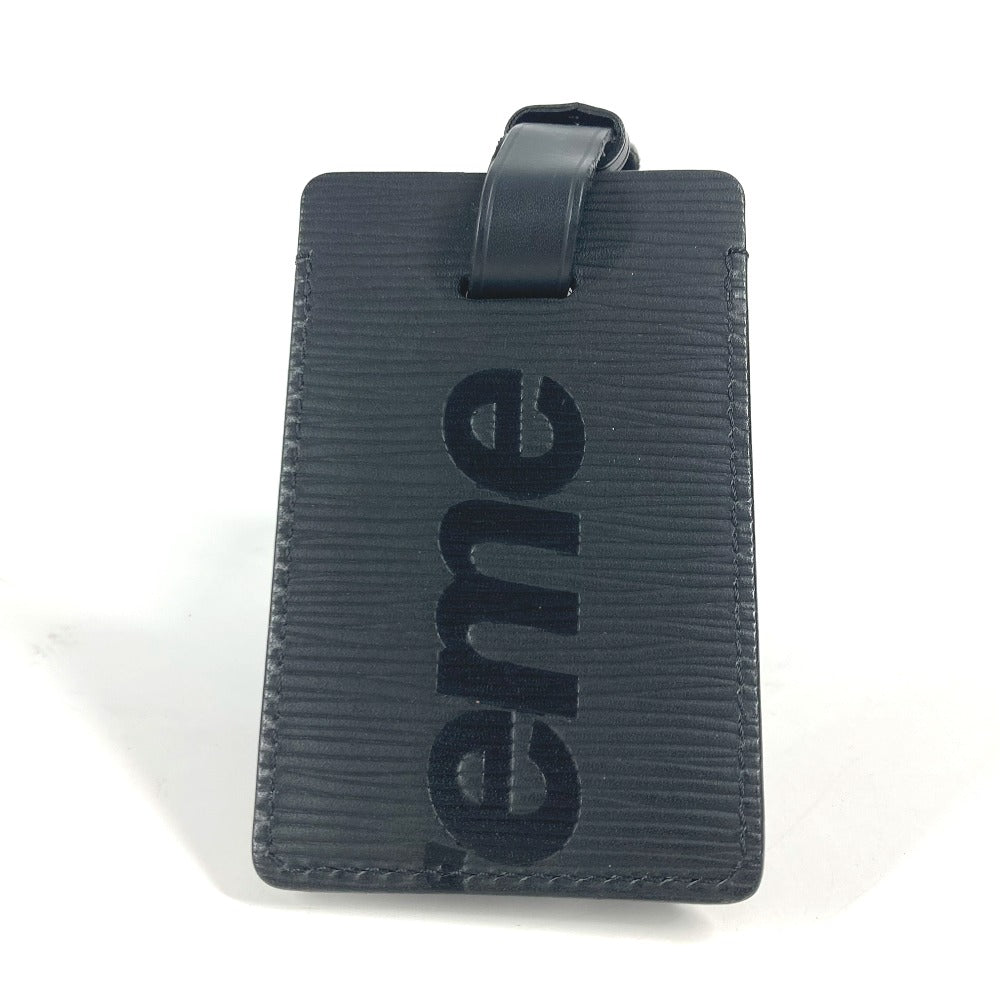 LOUIS VUITTON M67726 エピ シュプリーム supreme コラボ バッグチャーム キーホルダー ネームタグ エピレザー ユニセックス ノワール ブラック - brandshop-reference