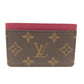 LOUIS VUITTON M60703 モノグラム ポルト カルト・サーンプル パスケース IDカードケース カードケース モノグラムキャンバス レディース フーシャ ブラウン