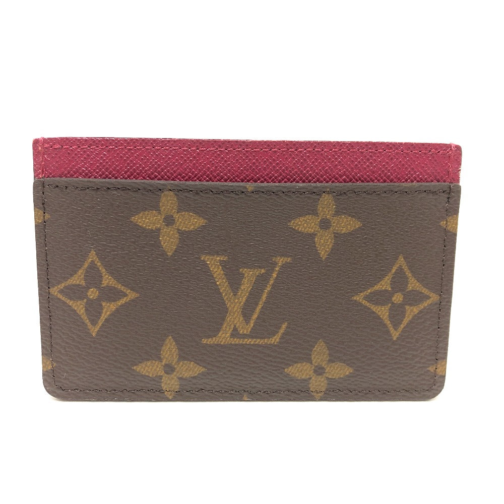 LOUIS VUITTON M60703 モノグラム ポルト カルト・サーンプル パスケース IDカードケース カードケース モノグラムキャンバス レディース フーシャ ブラウン