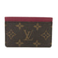 LOUIS VUITTON M60703 モノグラム ポルト カルト・サーンプル パスケース IDカードケース カードケース モノグラムキャンバス レディース フーシャ ブラウン