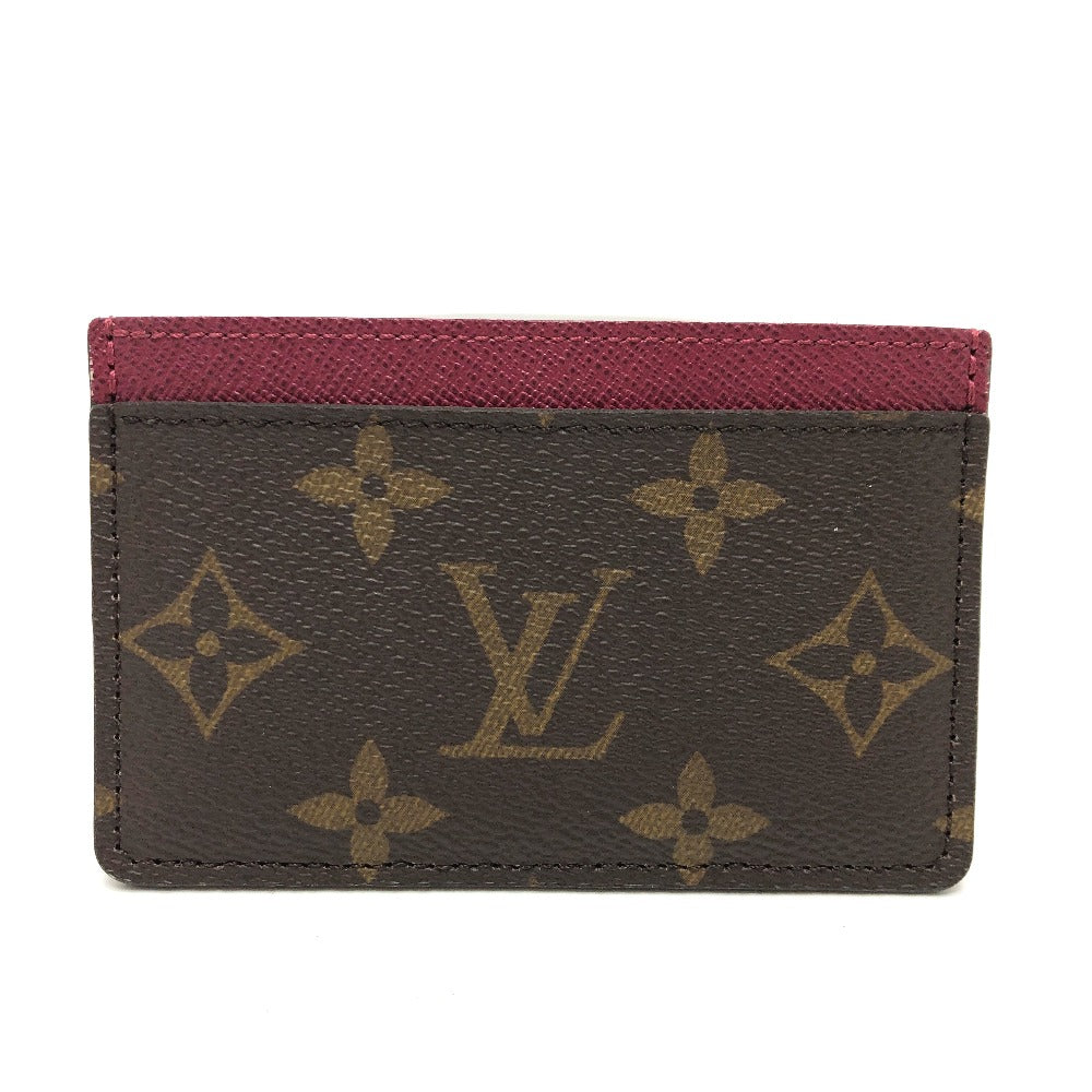 LOUIS VUITTON M60703 モノグラム ポルト カルト・サーンプル パスケース IDカードケース カードケース モノグラムキャンバス レディース フーシャ ブラウン