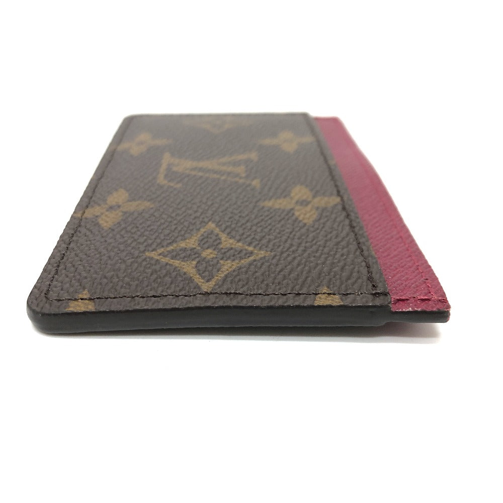 LOUIS VUITTON M60703 モノグラム ポルト カルト・サーンプル パスケース IDカードケース カードケース モノグラムキャンバス レディース フーシャ ブラウン
