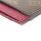 LOUIS VUITTON M60703 モノグラム ポルト カルト・サーンプル パスケース IDカードケース カードケース モノグラムキャンバス レディース フーシャ ブラウン