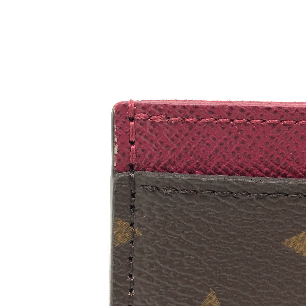 LOUIS VUITTON M60703 モノグラム ポルト カルト・サーンプル パスケース IDカードケース カードケース モノグラムキャンバス レディース フーシャ ブラウン