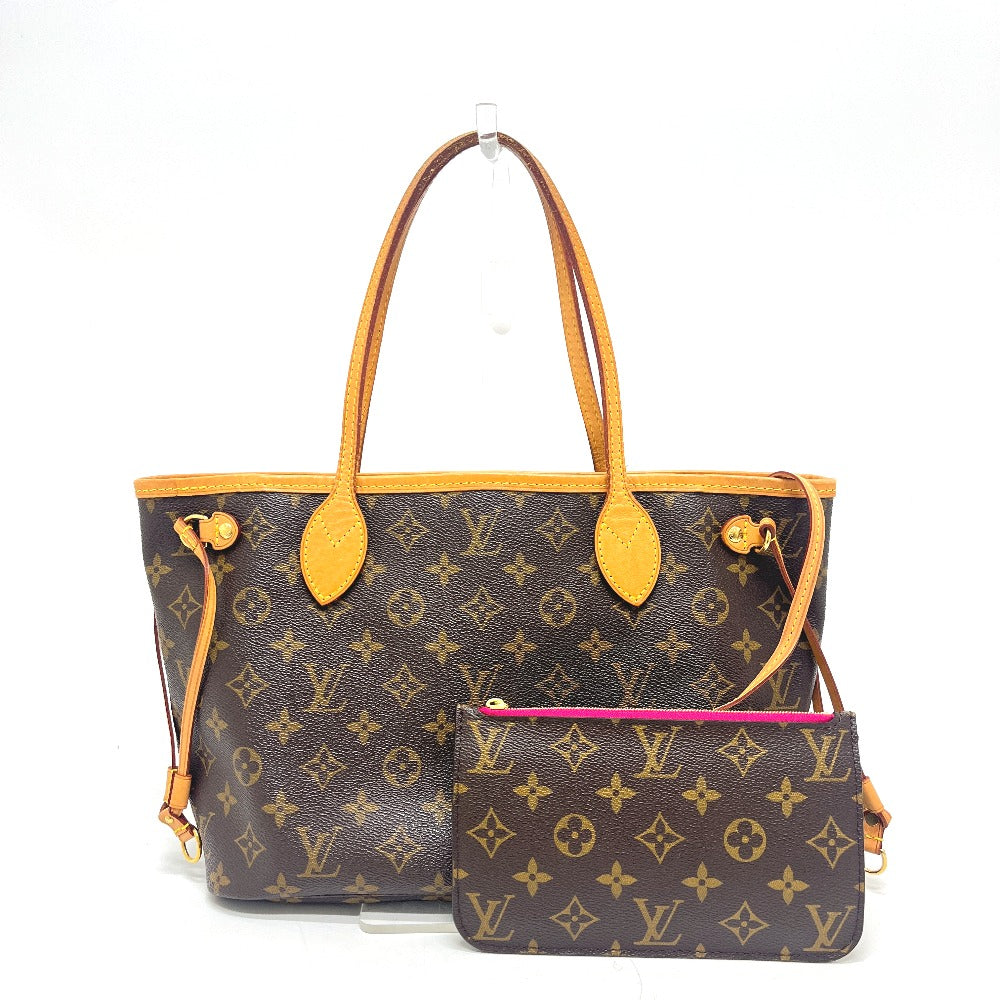 LOUIS VUITTON M41245 Never full PM Bag with pouch Tote Bag MonogramCanvas Brown Used