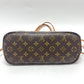 LOUIS VUITTON M41245 Never full PM Bag with pouch Tote Bag MonogramCanvas Brown Used