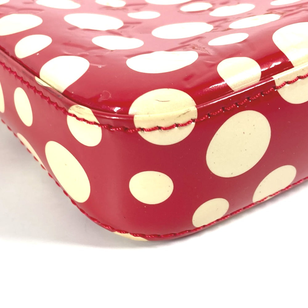LOUIS VUITTON M91428 Vernis Yayoi Kusama Collaboration Dot Infinity Pochette Accessoires Shoulder Bag, Patent Leather, Red, Women's
