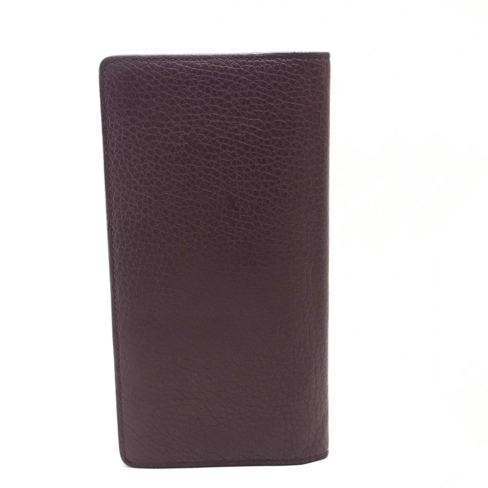 LOUIS VUITTON Portefeuille Brazza Bi-fold Long Wallet in Taurillon Leather, Men's, Bordeaux