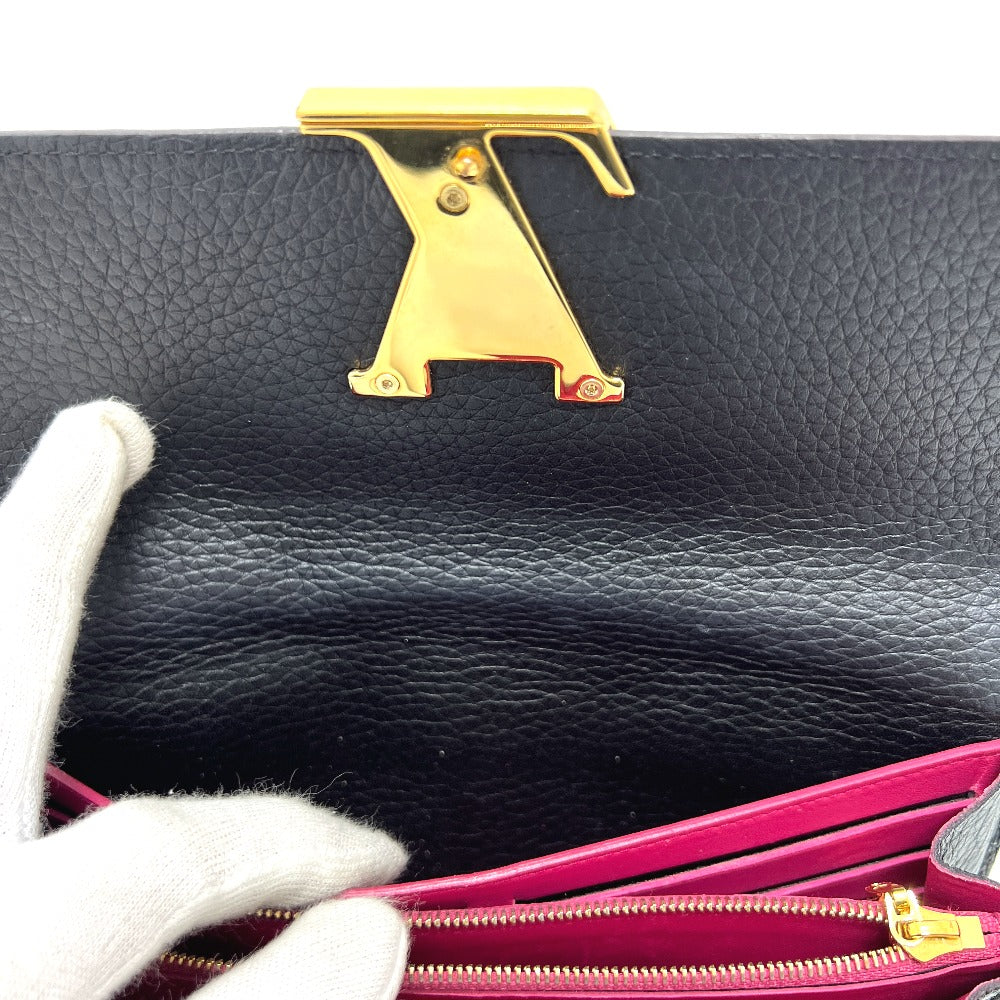 LOUIS VUITTON M61248 ポルトフォイユ・カプシーヌ 財布 ウォレット 長財布 トリヨンクレマンス レディース ノワール ブラック