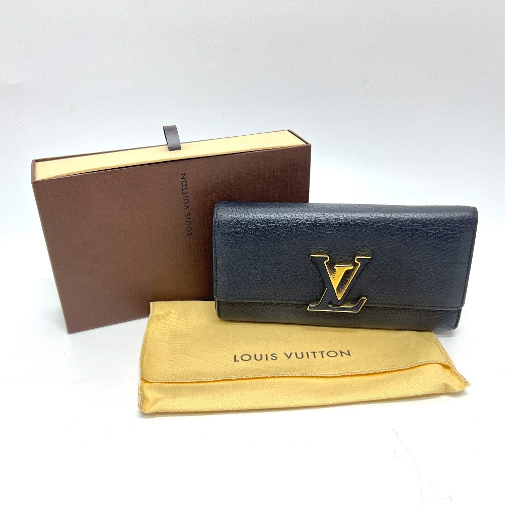 LOUIS VUITTON M61248 ポルトフォイユ・カプシーヌ 財布 ウォレット 長財布 トリヨンクレマンス レディース ノワール ブラック