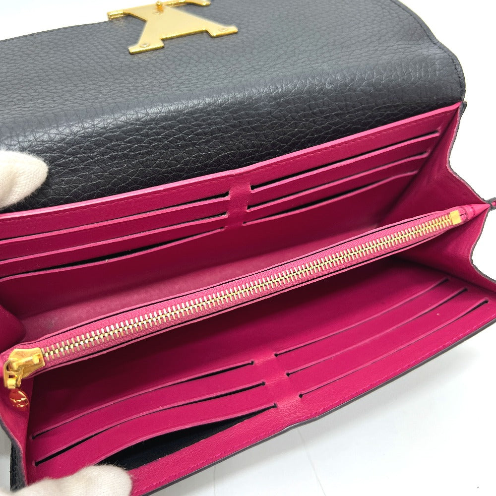 LOUIS VUITTON M61248 ポルトフォイユ・カプシーヌ 財布 ウォレット 長財布 トリヨンクレマンス レディース ノワール ブラック