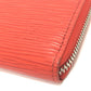 LOUIS VUITTON M60913 Epi Portefeuille Clemence Round Zip Long Wallet in Epi Leather, Women's, Red, Coquelicot