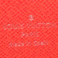 LOUIS VUITTON M60913 Epi Portefeuille Clemence Round Zip Long Wallet in Epi Leather, Women's, Red, Coquelicot