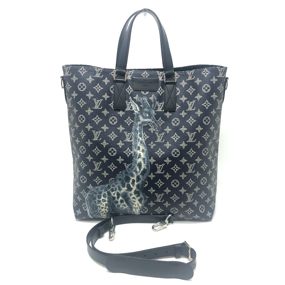 LOUIS VUITTON M54127 Monogram Savannah Jake and Dinos Chapman 2WAY Tote Bag Monogram Savannah Canvas Navy Used
