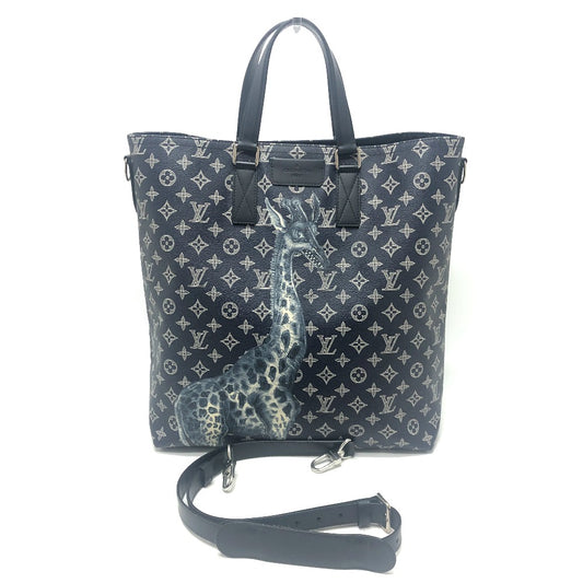 LOUIS VUITTON M54127 Monogram Savannah Jake and Dinos Chapman 2WAY Tote Bag Monogram Savannah Canvas Navy Used