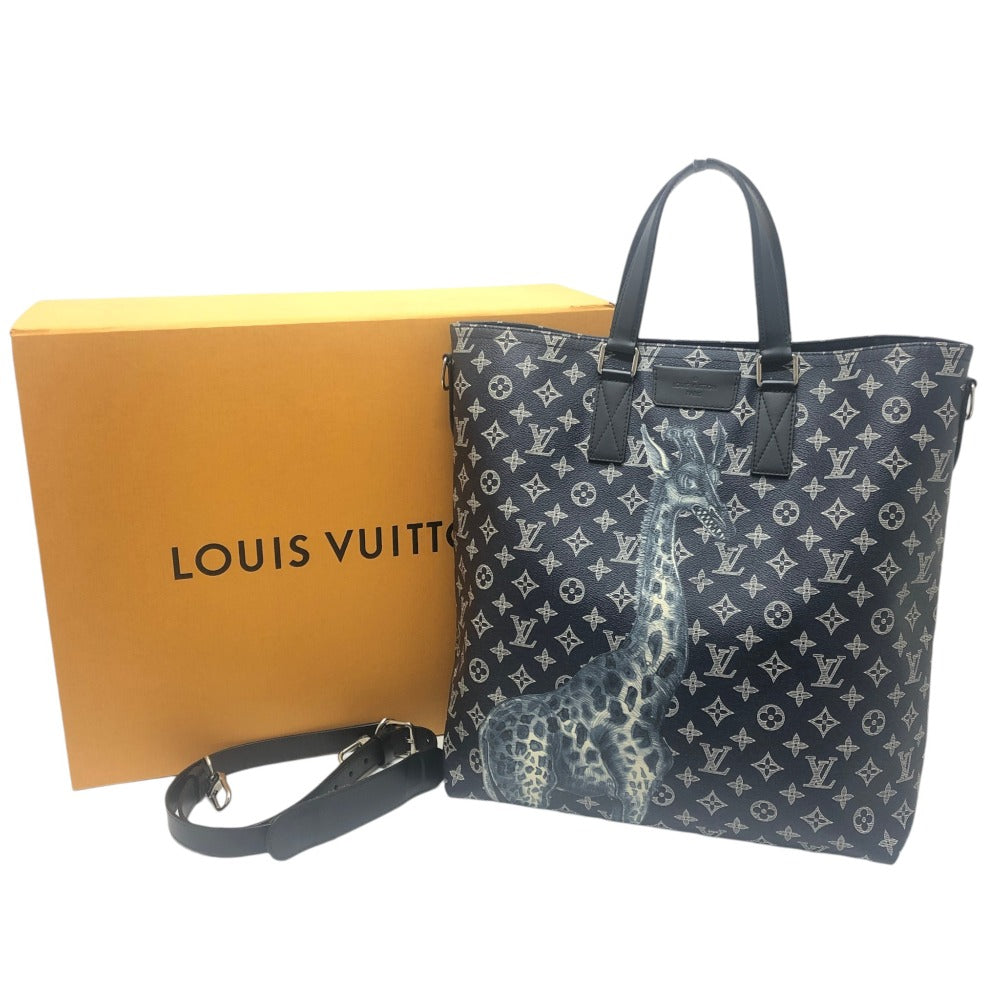 LOUIS VUITTON M54127 Monogram Savannah Jake and Dinos Chapman 2WAY Tote Bag Monogram Savannah Canvas Navy Used