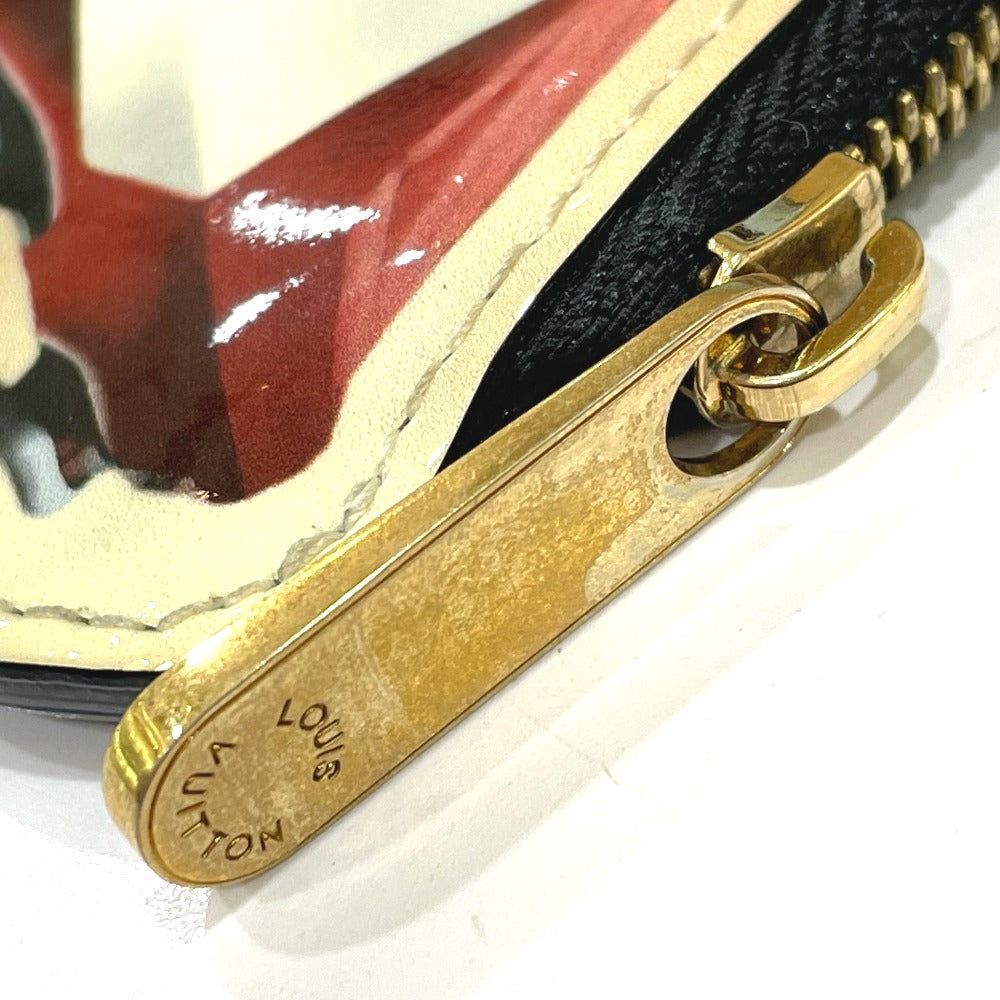 LOUIS VUITTON M50420 Vernis Sticker Porte Monnaie Voiture Wallet, Coin Purse, Patent Leather, Women's, Red
