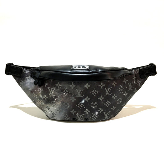 LOUIS VUITTON M44444 Monogram Galaxy Discovery Bum Bag, Waist Bag, Body Bag, Monogram Galaxy Canvas, Men's, Black, Silver and Black