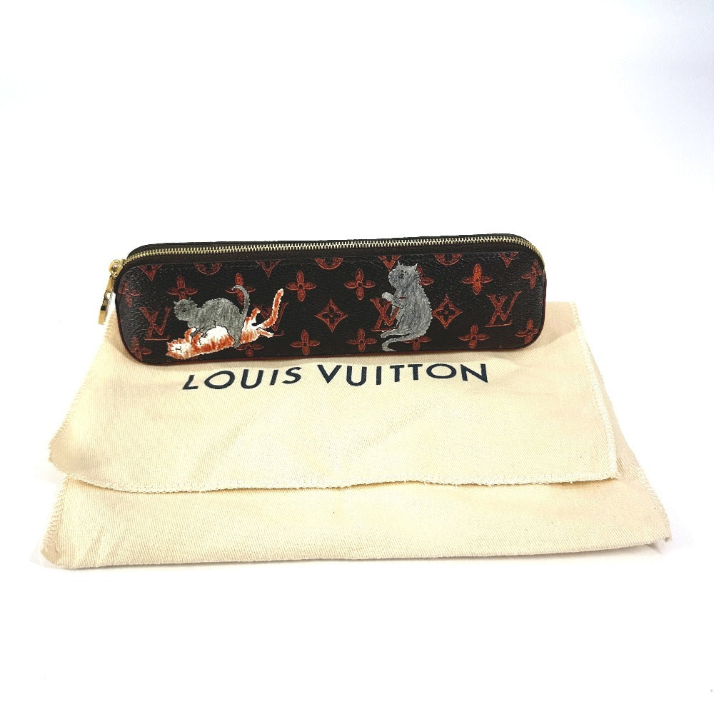 LOUIS VUITTON GI0357 モノグラムキャットグラム 猫 トゥルース・エリザベット 筆箱 ステーショナリー ペンケース モノグラムキャンバス レディース ブラウン - brandshop-reference